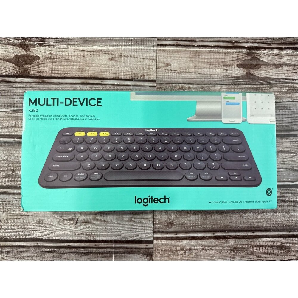 Logitech K380 Multi-Device Bluetooth Keyboard (920-007558) - Grey - Brand New